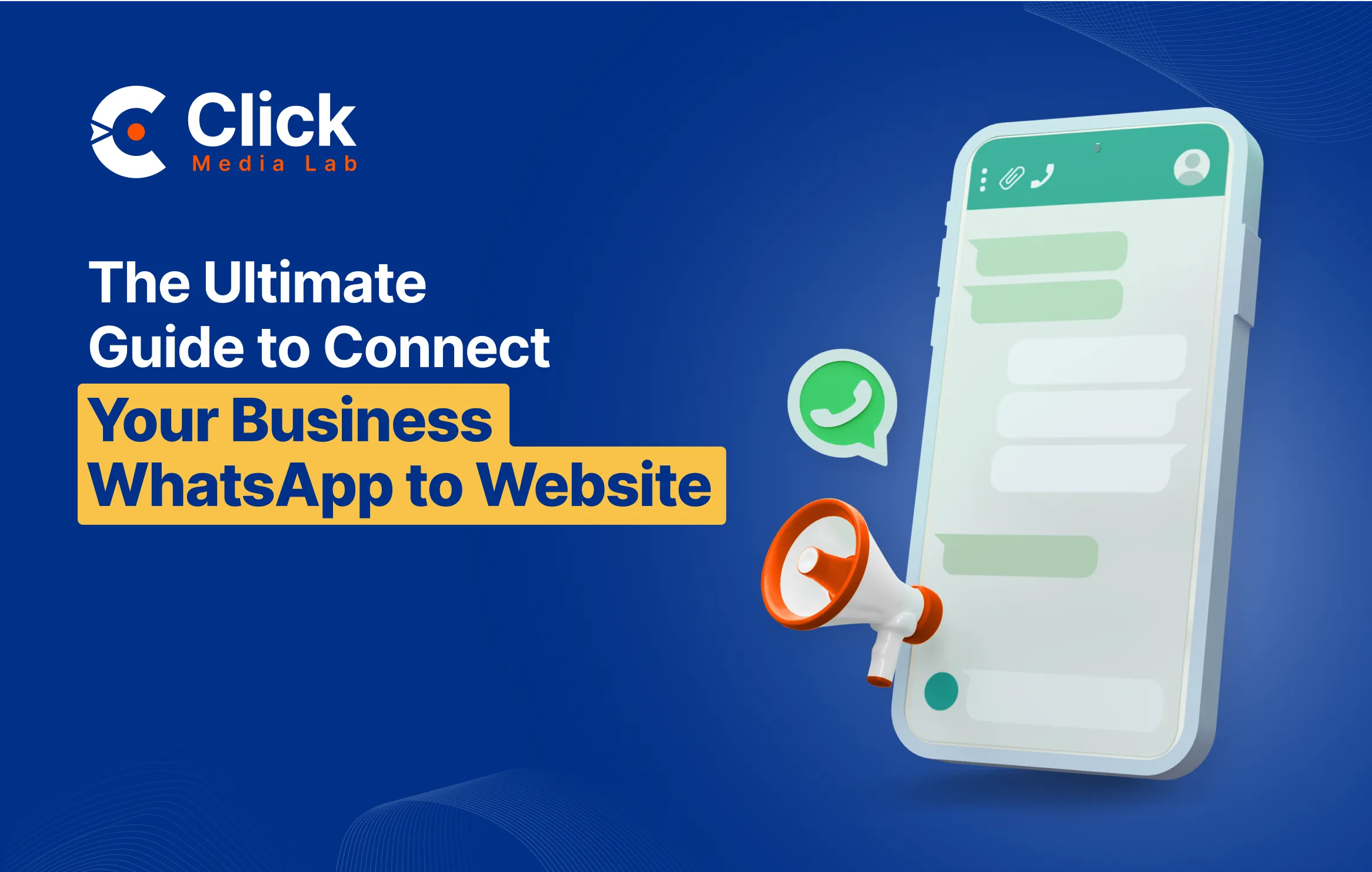 a phone with a megaphone attached to it with whatsapp logo